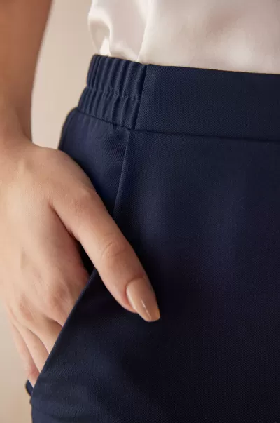 Pantaloni Lunghi Con Tasche Sconto Intimissimi Leggings / Pantaloni Donna 1467 - Blu Intenso