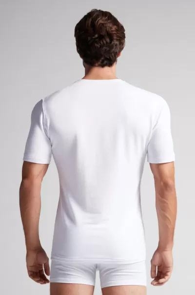 Sconto Intimissimi T-Shirt / Polo 001 - Bianco Uomo T-Shirt In Modal Cashmere