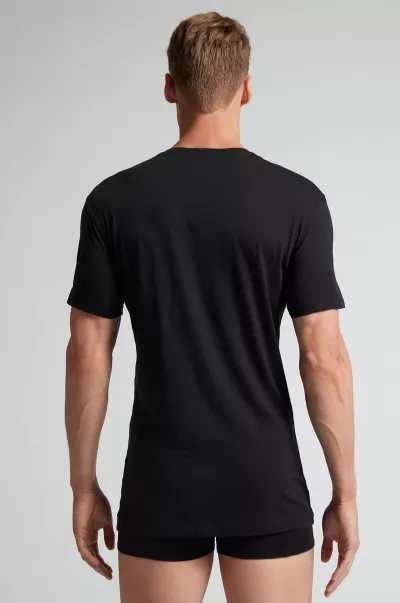 Uomo 019 - Nero Estetico Intimissimi T-Shirt In Cotone Supima® Extrafine T-Shirt / Polo