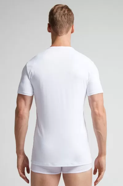 T-Shirt In Microfibra 001 - Bianco Intimissimi T-Shirt / Polo Uomo Lussuoso